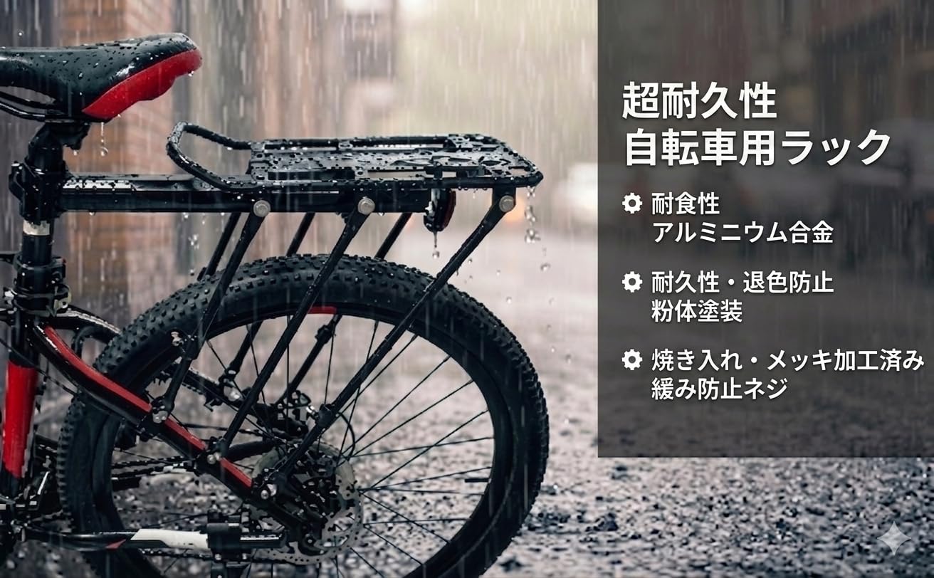 Amazon | COMINGFIT 自転車 荷台 リアキャリア 2026年 耐荷重120kg 高